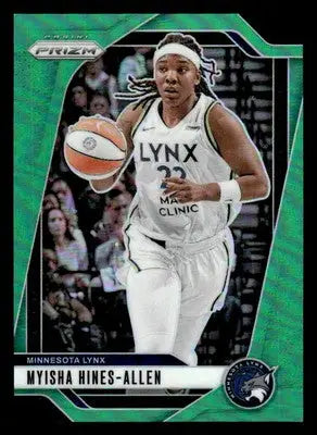 2024 Panini Prizm WNBA #20 Myisha Hines-Allen Green Prizms - Basketball Card Single