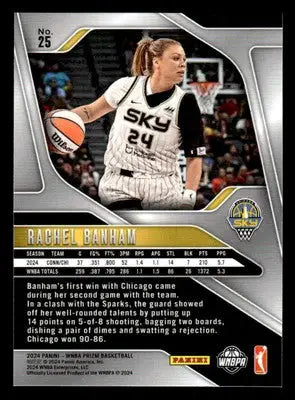 2024 Panini Prizm WNBA #25 Rachel Banham - Basketball Card Single