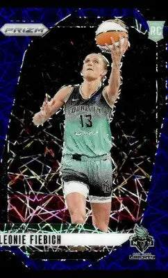 2024 Panini Prizm WNBA #30 Leonie Fiebich Blue Velocity Prizms - Basketball Card Single