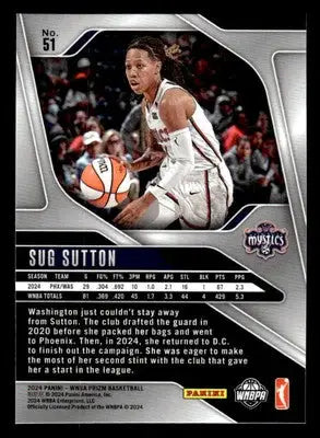 2024 Panini Prizm WNBA #51 Sug Sutton - Basketball Card Single