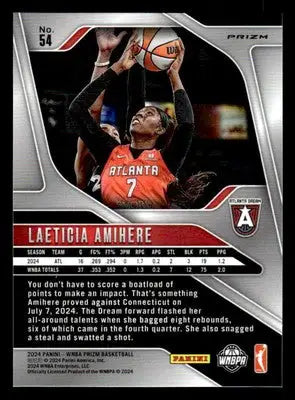2024 Panini Prizm WNBA #54 Laeticia Amihere Checkerboard Prizms - Basketball Card Single