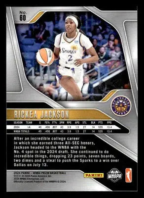 2024 Panini Prizm WNBA #60 Rickea Jackson - Basketball Card Single