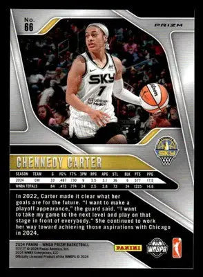 2024 Panini Prizm WNBA #66 Chennedy Carter Ice Orange Prizms - Basketball Card Single