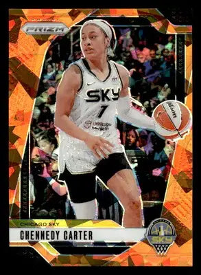 2024 Panini Prizm WNBA #66 Chennedy Carter Ice Orange Prizms - Basketball Card Single