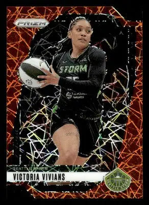 2024 Panini Prizm WNBA #69 Victoria Vivians Orange Velocity Prizms - Basketball Card Single