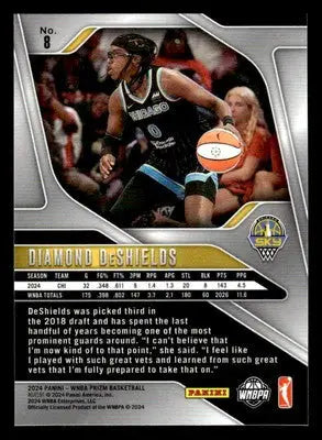 2024 Panini Prizm WNBA #8 Diamond DeShields - Basketball Card Single