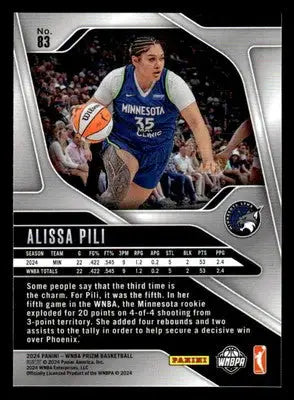 2024 Panini Prizm WNBA #83 Alissa Pili - Basketball Card Single