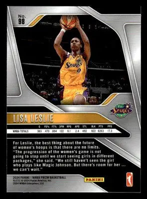 2024 Panini Prizm WNBA #98 Lisa Leslie - Basketball Card Single