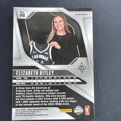 Basketball trading card of Elizabeth Kitley with Panini Prizm Silver Prizm Image Variation