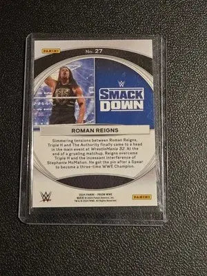 2024 Panini Prizm WWE #27 Roman Reigns WrestleMania Moments - Non-Sports Card Single