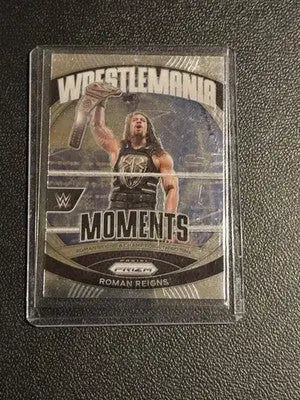 2024 Panini Prizm WWE #27 Roman Reigns WrestleMania Moments - Wrestling Card Single