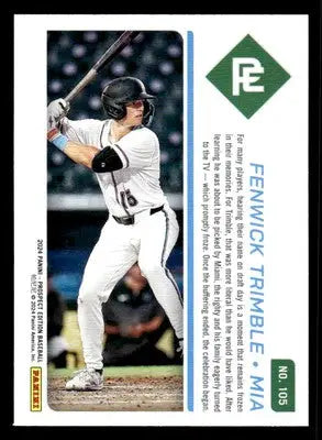 2024 Panini Prospect Edition #105 Fenwick Trimble - Baseball Card Single