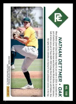 2024 Panini Prospect Edition #109 Nathan Dettmer Purple #/99 - Baseball Card Single