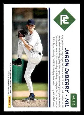 2024 Panini Prospect Edition #113 Jaron DeBerry - Baseball Card Single