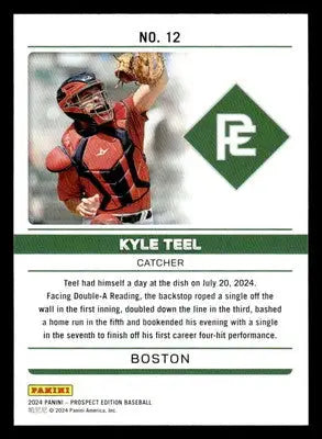 2024 Panini Prospect Edition #12 Kyle Teel Domination - Baseball Card Single