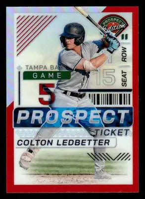 2024 Panini Prospect Edition #134 Colton Ledbetter Red Holo #/199 - Baseball Card Single