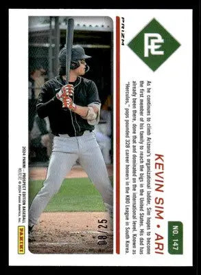 2024 Panini Prospect Edition #147 Kevin Sim Mojo Holo #/25 - Baseball Card Single
