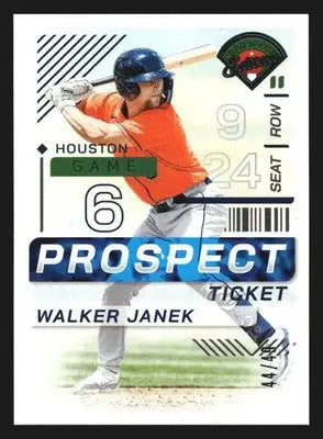 2024 Panini Prospect Edition #15 Walker Janek Teal /49 Houston Astros - Baseball Card Single