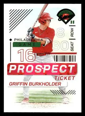 2024 Panini Prospect Edition #158 Griffin Burkholder - Baseball Card Single