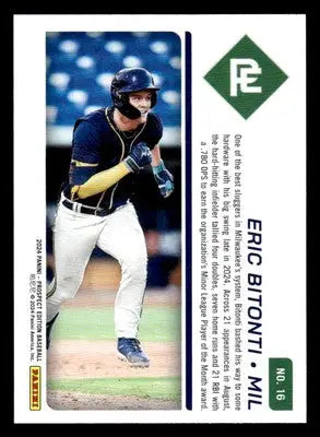 2024 Panini Prospect Edition #16 Eric Bitonti - Baseball Card Single