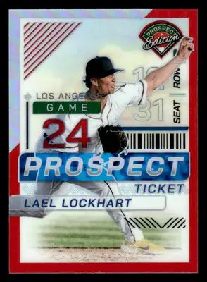 2024 Panini Prospect Edition #167 Lael Lockhart Red Holo #/199 - Baseball Card Single