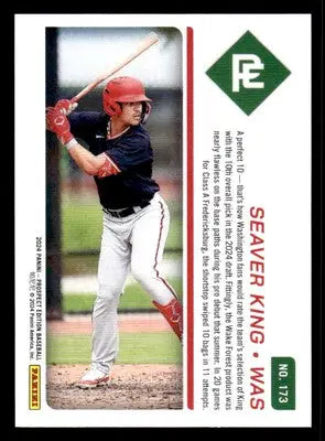 2024 Panini Prospect Edition #173 Seaver King Red #/299 - Baseball Card Single