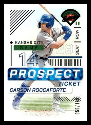 2024 Panini Prospect Edition #182 Carson Roccaforte Bronze #/199 - Baseball Card Single