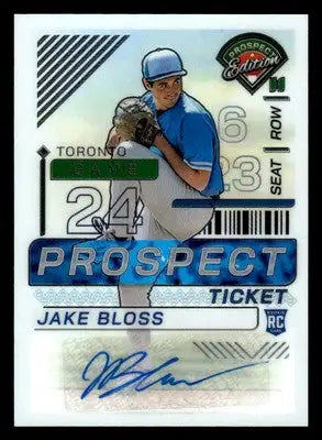 2024 Panini Prospect Edition #186 Jake Bloss Silver Signatures - Baseball Card Single