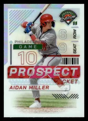 2024 Panini Prospect Edition #190 Aidan Miller Holo - Baseball Card Single