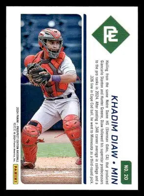 2024 Panini Prospect Edition #20 Khadim Diaw - Baseball Card Single