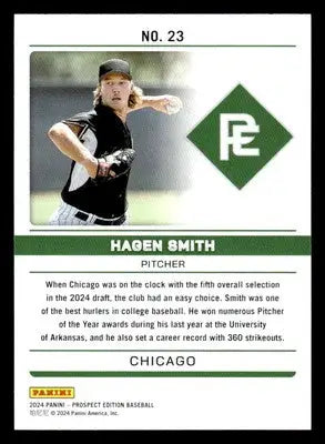 2024 Panini Prospect Edition #23 Hagen Smith Domination - Baseball Card Single
