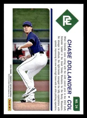 2024 Panini Prospect Edition #24 Chase Dollander - Baseball Card Single