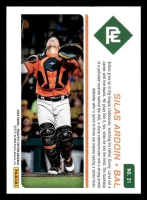 2024 Panini Prospect Edition #31 Silas Ardoin - Baseball Card Single