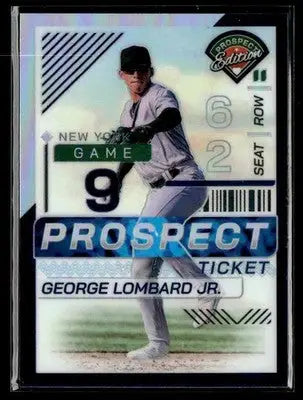 2024 Panini Prospect Edition #36 George Lombard Jr. Purple Holo #/99 - Baseball Card Single