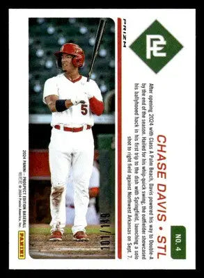 2024 Panini Prospect Edition #4 Chase Davis Blue Holo #/149 - Baseball Card Single