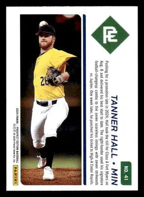 2024 Panini Prospect Edition #41 Tanner Hall - Baseball Card Single