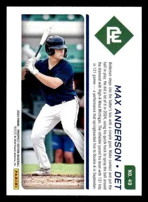 2024 Panini Prospect Edition #49 Max Anderson - Baseball Card Single