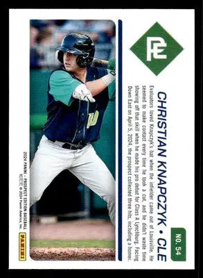 2024 Panini Prospect Edition #54 Christian Knapczyk - Baseball Card Single