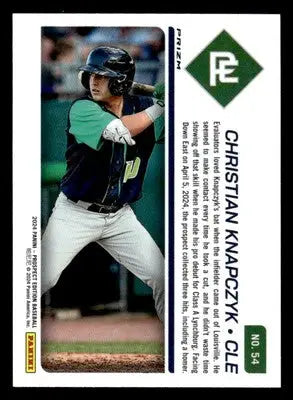 2024 Panini Prospect Edition #54 Christian Knapczyk Holo - Baseball Card Single