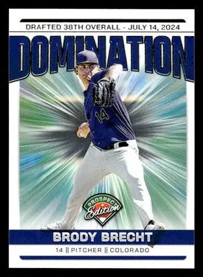 2024 Panini Prospect Edition #7 Brody Brecht Domination - Baseball Card Single