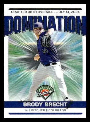 2024 Panini Prospect Edition #7 Brody Brecht Domination - Baseball Card Single