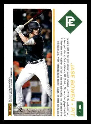 2024 Panini Prospect Edition #7 Jase Bowen - Baseball Card Single