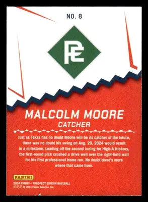 2024 Panini Prospect Edition #8 Malcolm Moore Ping! Blue #/99 - Baseball Card Single