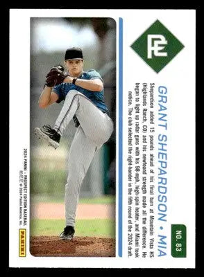 2024 Panini Prospect Edition #83 Grant Shepardson Holo - Baseball Card Single