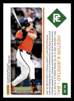2024 Panini Prospect Edition #86 Heston Kjerstad - Baseball Card Single