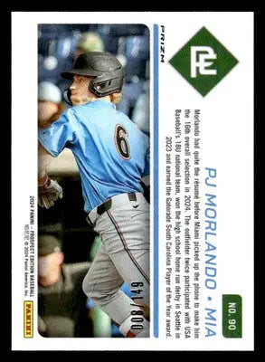 2024 Panini Prospect Edition #90 PJ Morlando Holo - Baseball Card Single