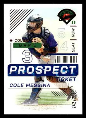 2024 Panini Prospect Edition #95 Cole Messina Red #/299 - Baseball Card Single