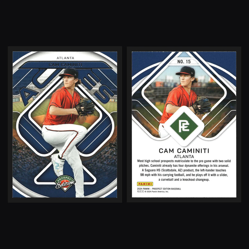 2024 Panini Prospect Edition Aces #15 Cam Caminiti Atlanta Braves