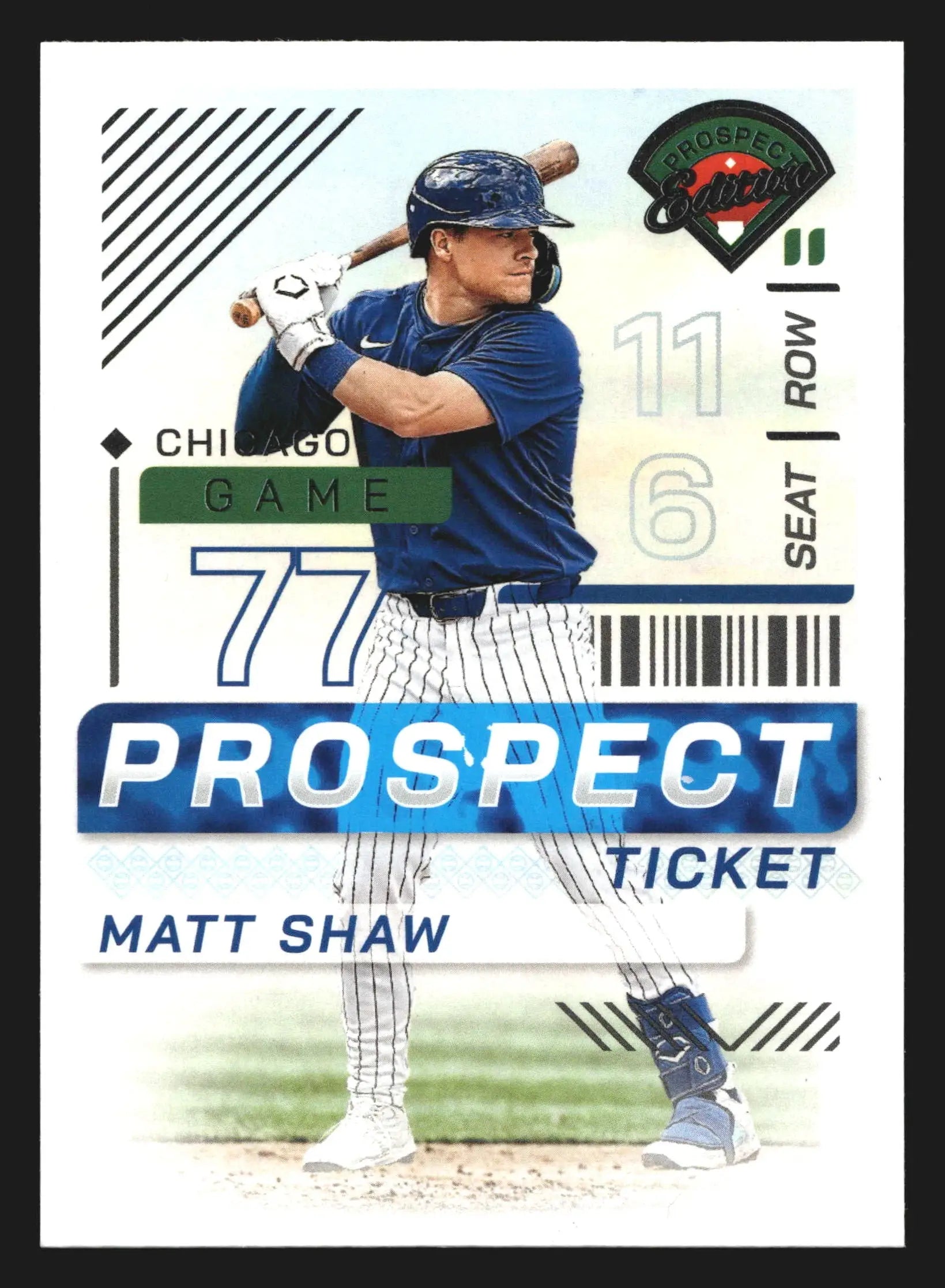 2024 Panini Prospect Edition Matt Shaw #39 Prospect Ticket Cubs - Baseball Card Single