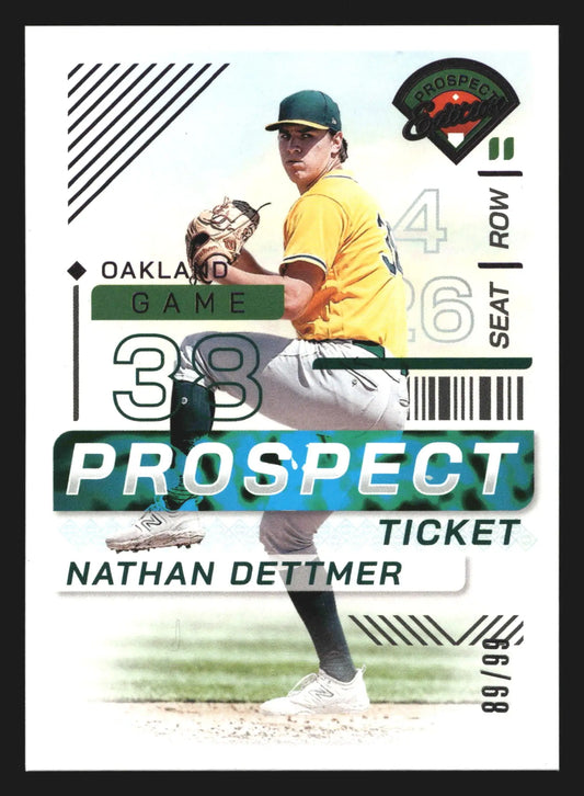 2024 Panini Prospect Edition Nathan Dettmer #109 Purple /99 Athletics - Baseball Card Single